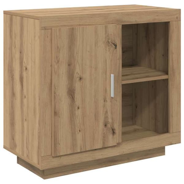 Maison Exclusive - Buffet i håndlavet egetræ 80 x 40 x 75 cm Ingeniørtræ