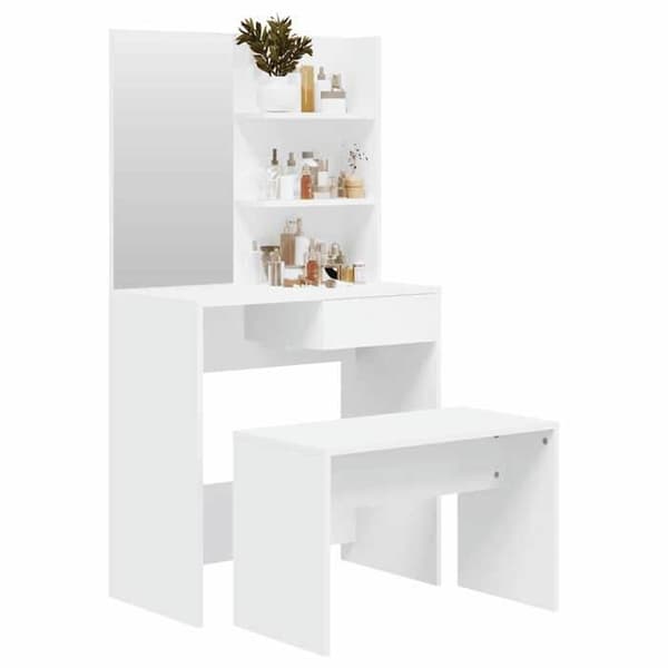 Maison Exclusive - Sminkbord Set Vit 74,5x40x141 cm
