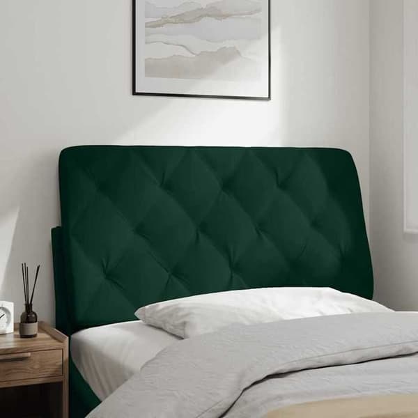 Maison Exclusive - Mörkgrön huvudgavelkudde 100 cm sammet Mörkgrön