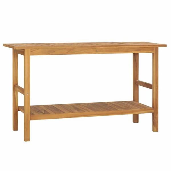 Maison Exclusive - Badeværelsesmøbel i solid teaktræ 132x45x75 cm