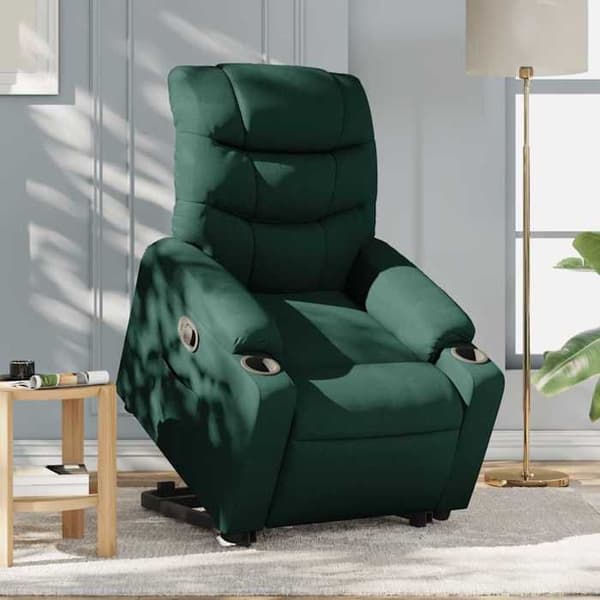Maison Exclusive - Tummanvihreä kangas nojatuoli