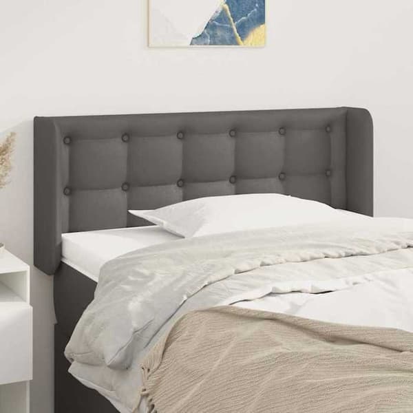 Maison Exclusive - Päätylevy korvilla Harmaa 103x16x78/88 cm Keinonahka Grå