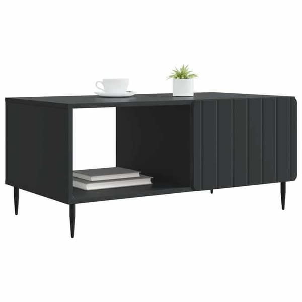 Maison Exclusive - Sort sofabord 90 x 50 x 40 cm Ingeniørtræ