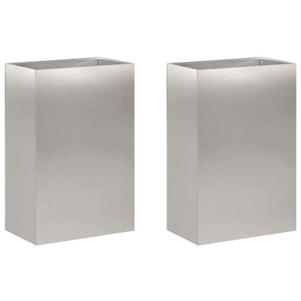 Maison Exclusive - Trädgårdskrukor 2 st Silver 40 x 30 x 75 cm