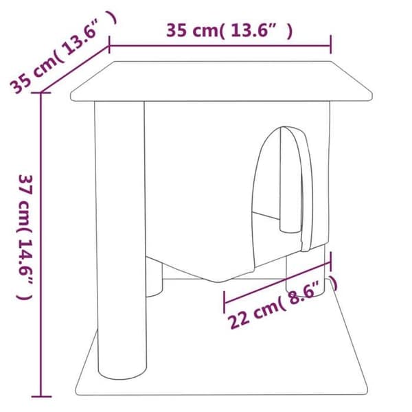 Maison Exclusive - Kattekradsetræ med sisal kløer Lys grå 37 cm Ljusgrått