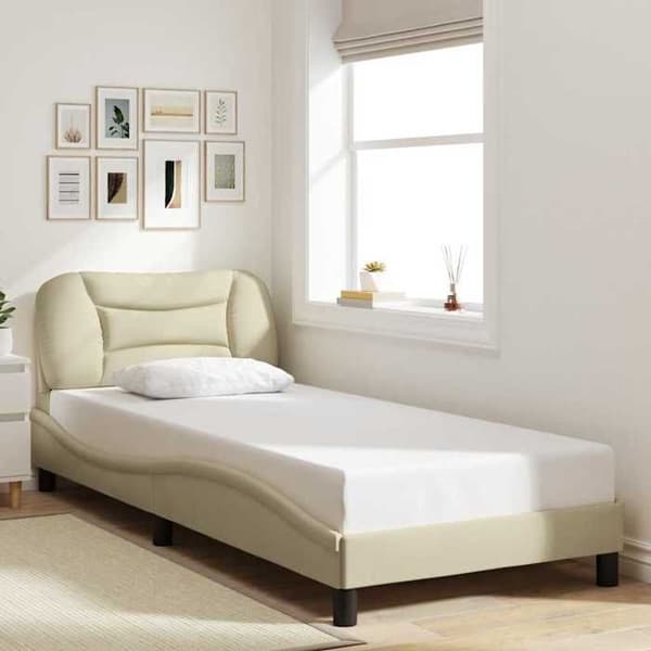 Sengestel - EKSKLUSIV HUS - Hvar - 80x200 cm - Creme - Lamelseng Grädde