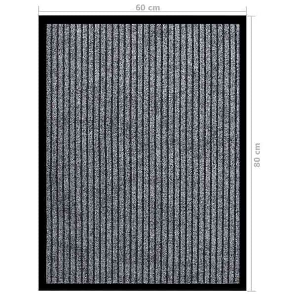 Maison Exclusive - Raidallinen harmaa matto 60x80 cm