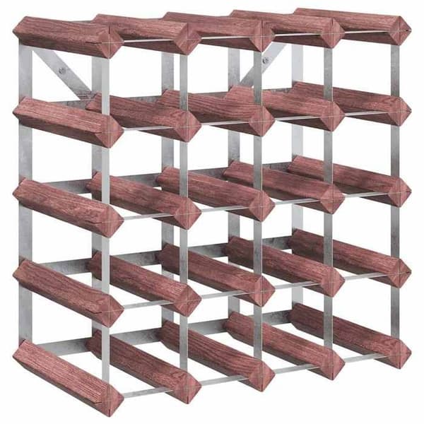 Maison Exclusive - Flaskeholder til 20 flasker Brun Solid fyrretræ brun