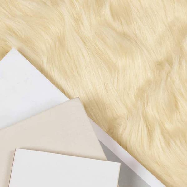Tæppe - EKSKLUSIVT HUS - TAFALLA - Ø 200 cm - Creme - Polyester Grädde
