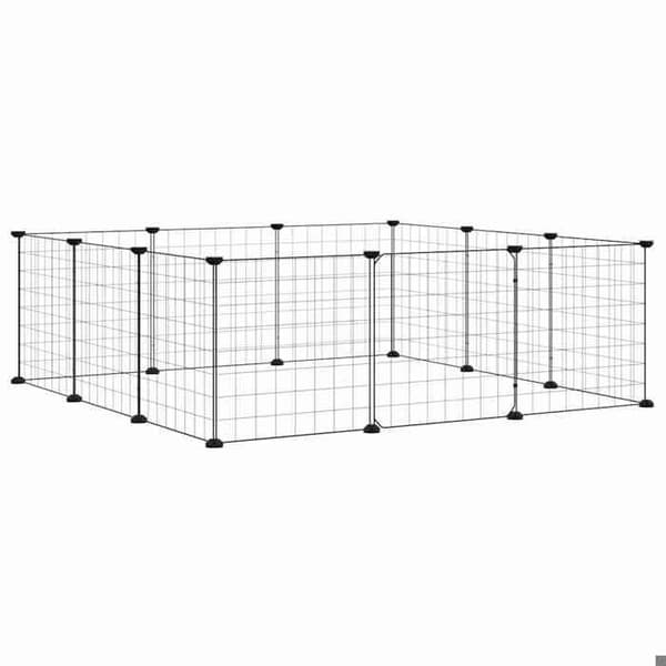 Maison Exclusive - Bur til dyr 12 paneler med sort dør 105x105x35 cm
