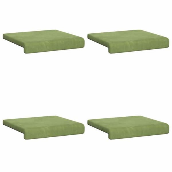 Maison Exclusive - 4 kpl penkkityyny Vaaleanvihreä Sametti Syvyys 35 cm