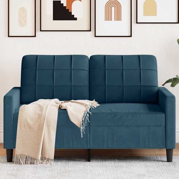 Maison Exclusive - 2-paikkainen sininen sohva 120 cm samettia