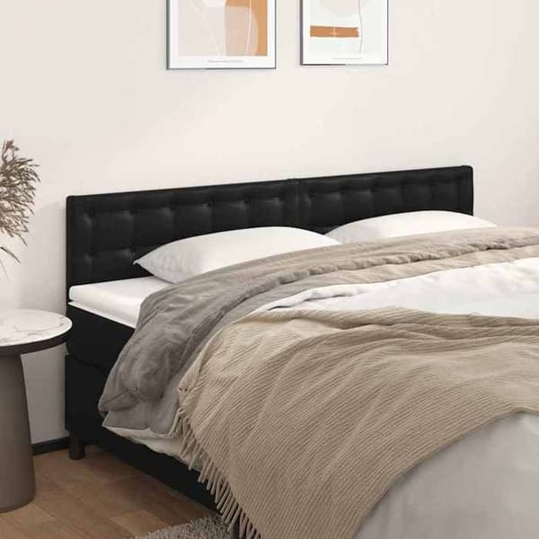 Maison Exclusive - Hovedgærder Sort 180x5x78/88 cm Simililæder