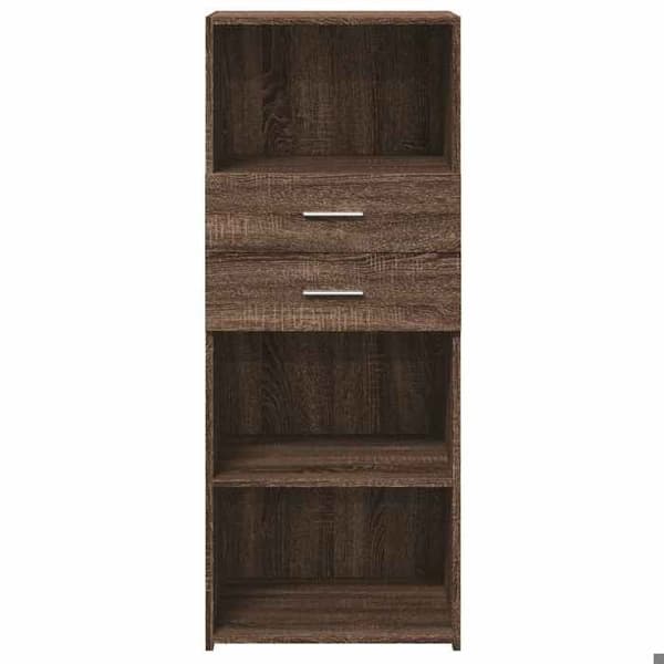 Maison Exclusive - Buffé hög ek brun 50x42,5x124 cm ingenjörsträ