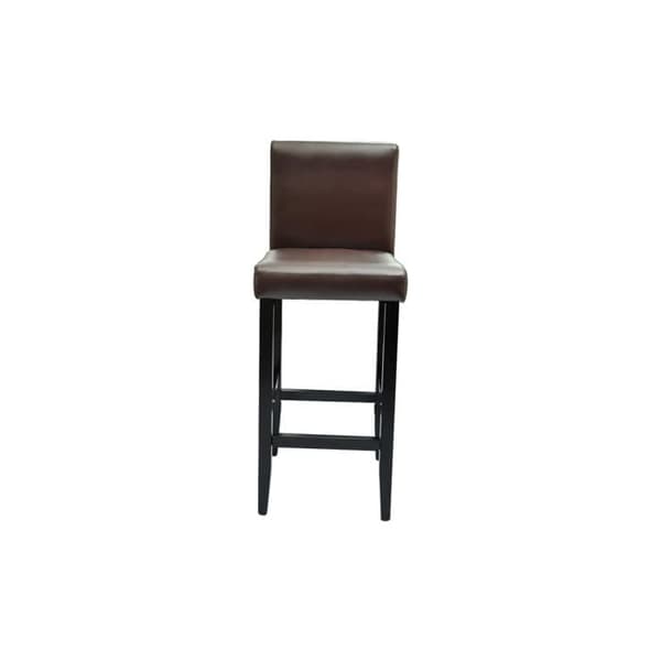 Maison Exclusive - Barstolar set om 6 mörkbruna konstläder Mörkbrun