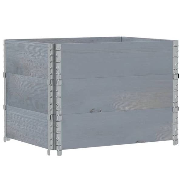Maison Exclusive - Harmaa kukkaruukku 80x60 cm massiivipuusta Grå