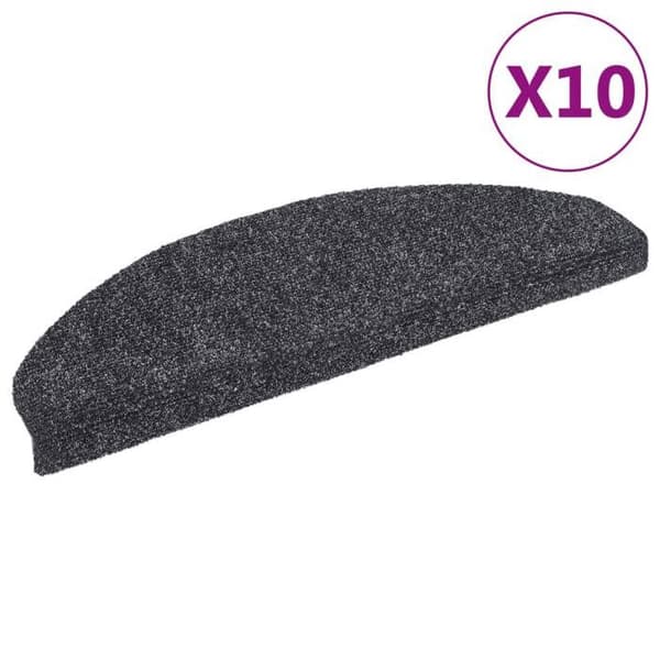 Maison Exclusive - Selvklæbende trappetæpper 10 stk 65x21x4 cm mørkegrå mörkgrå