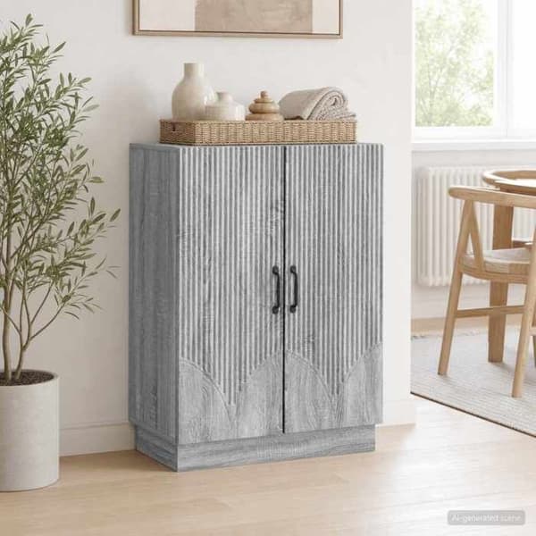 Maison Exclusive - Buffé Sonoma grå 66 x 34,5 x 87 cm Ingenjörsträ