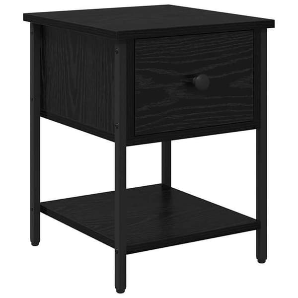 Maison Exclusive - Natbord 2 dele Sort eg 34 x 35,5 x 45 cm