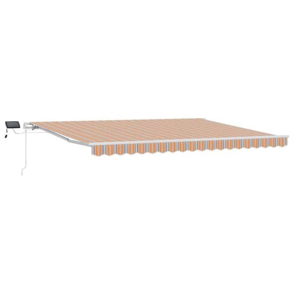 Maison Exclusive - Fällbart Markis Multicolor 450 × 350 cm Tyg och Aluminium