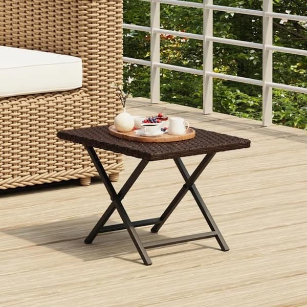 Maison Exclusive - Foldbart bord brun 45x35x32 cm flettet harpik