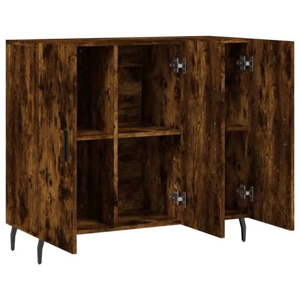 Maison Exclusive - Buffé ek rökig 90x34x80 cm ingenjörsträ