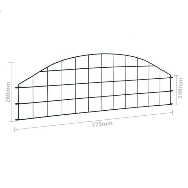 Maison Exclusive - Bueformet havehegn sæt 77,3x26 cm grøn Grön