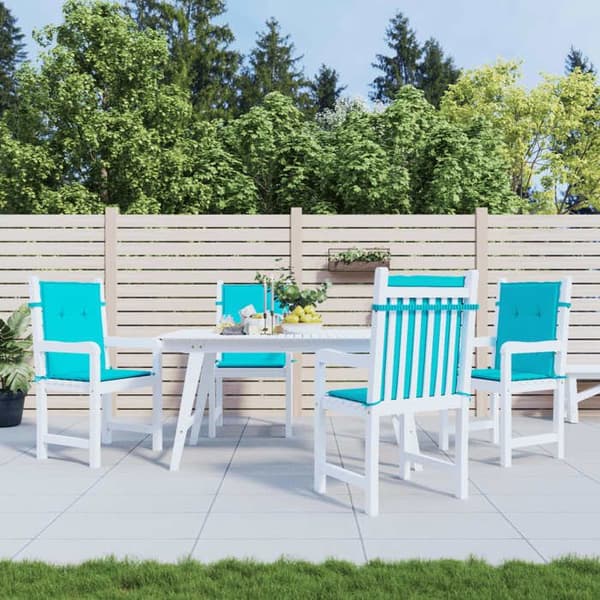 Maison Exclusive - Stolar med låg ryggstöd, 4-pack, turkos tyg