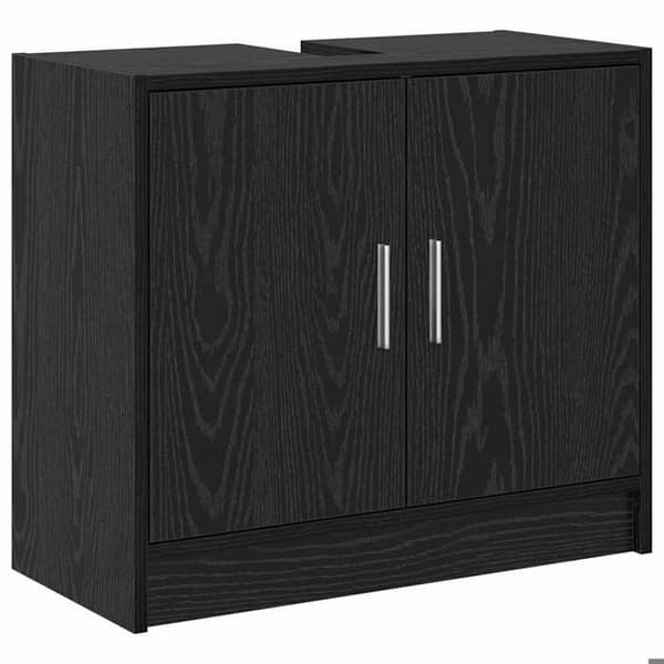 Maison Exclusive - Badeværelsesskab Sort eg 63 x 29 x 55 cm