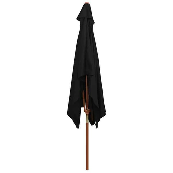 Maison Exclusive - Haveparasol med sort træmast 200x300 cm