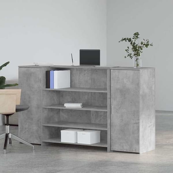 Maison Exclusive - Grå betong receptionsdisk 180x50x103,5cm ingenjörsträ