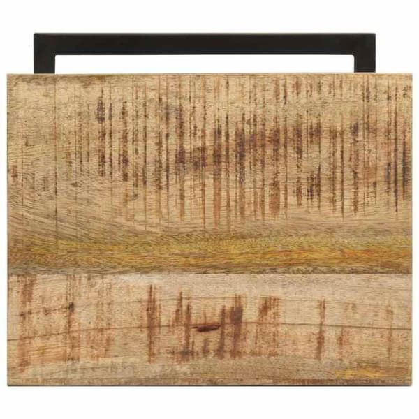 Maison Exclusive - Sidobord 2 st 31,5x24,5x64,5 cm Rå mangoträ