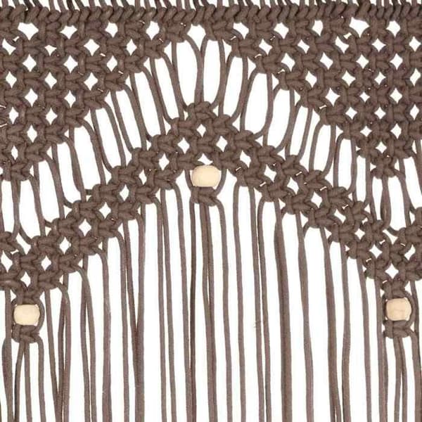 Maison Exclusive - Makrameeverho Taupe 140x240 cm Puuvilla Mol