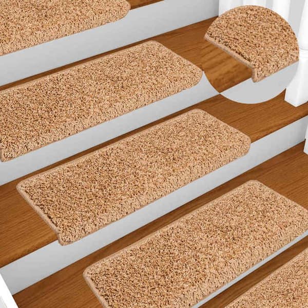 Maison Exclusive - Trappe tæppe 20 stykker 65 x 21 x 4 cm Beige Rektangulær kant