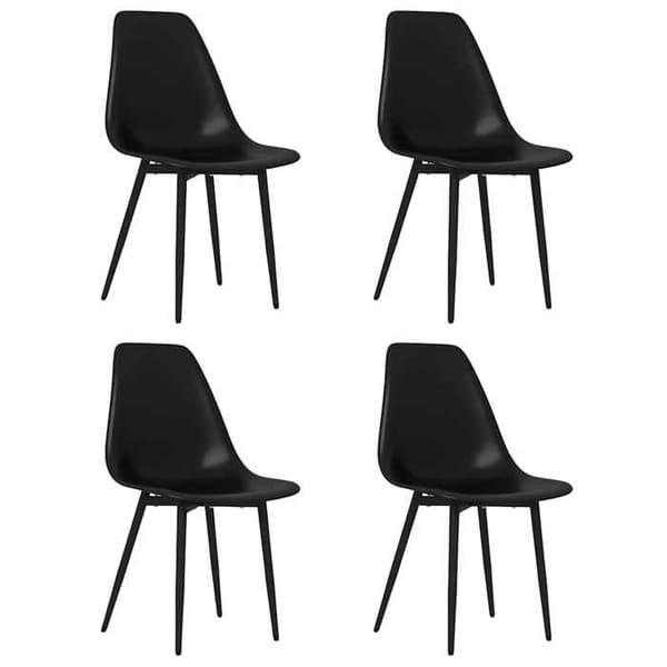 Maison Exclusive - Ruokatuolit 4 kpl musta PP
