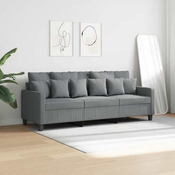 Maison Exclusive - 3-personers sofa Lys grå 180 cm Stof