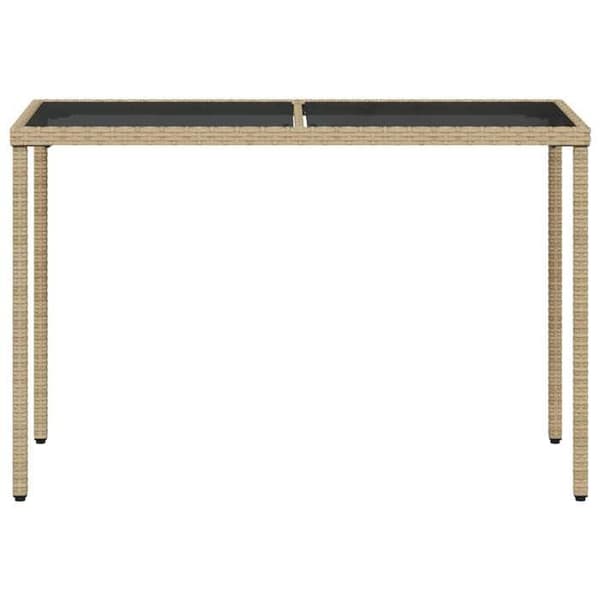 Maison Exclusive - Puutarhakalusteryhmä tyynyillä 5 kpl Beige polyrottinki