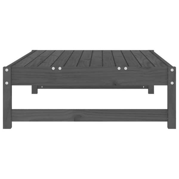 Trädgårdsfotstöd - EXKLUSIV HEM - 120 x 80 cm - Massivt furu - Grå - Modulär design grå