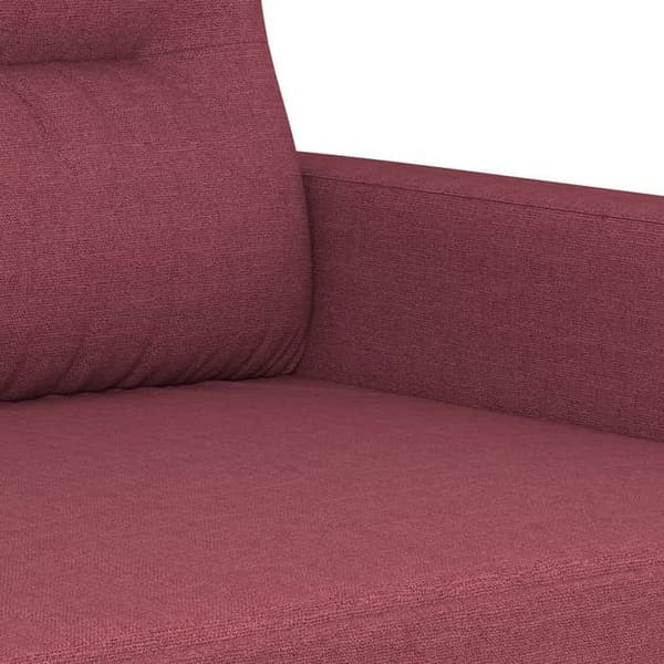 Maison Exclusive - Sæt af 3 sofaer med puder i Bordeaux rød stof