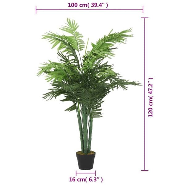 Maison Exclusive - Kunstpalme 28 blade 120 cm grøn