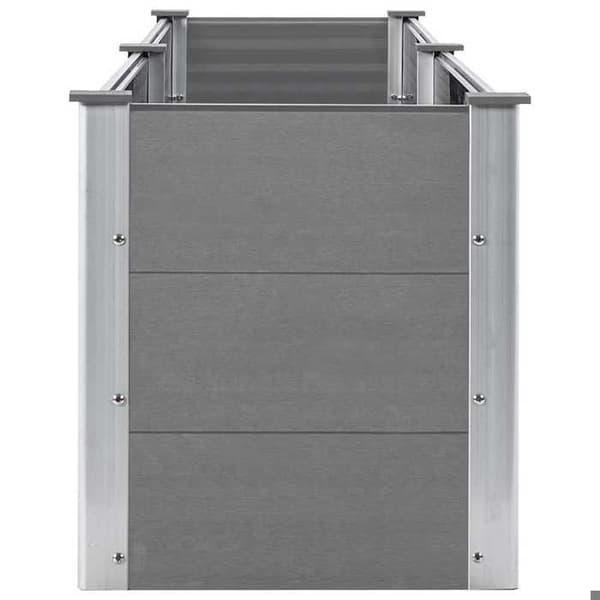 Maison Exclusive - Nostettu puutarhavuode 250x50x54 cm WPC Harmaa