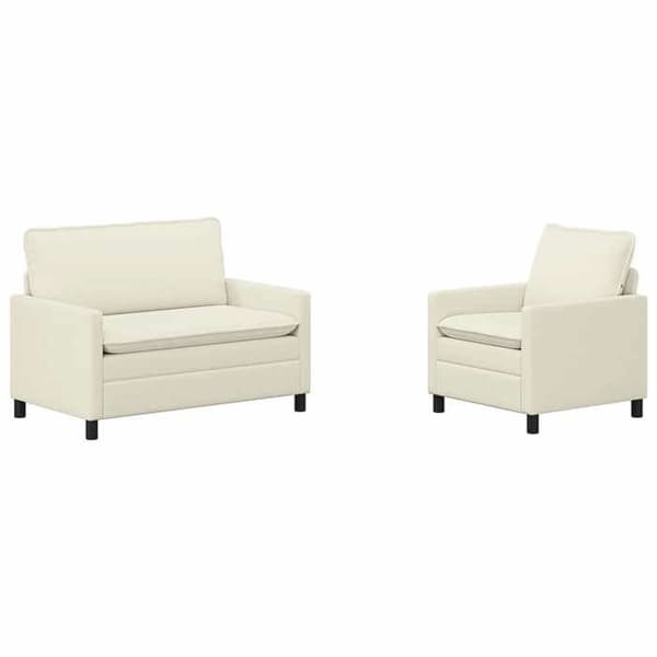 Maison Exclusive - 2-delars Soffgrupp i Creme Tyg