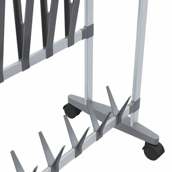 Maison Exclusive - Kenkäkaappi pyörillä Hopea 89x27x120 cm Silver