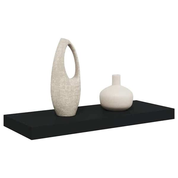 Maison Exclusive - Musta kelluva seinähylly 60x23,5x3,8 cm MDF