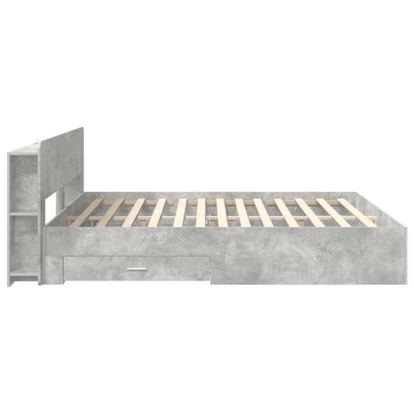 Maison Exclusive - Sängram med förvaring Grå betong 200 x 200 cm