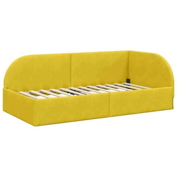 Maison Exclusive - Gul hörnsängram 80 x 200 cm Sammet Gul