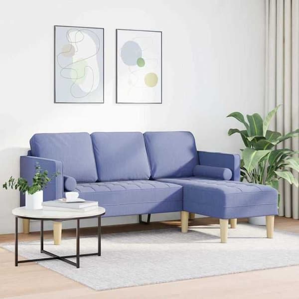 Soffgrupp - EXKLUSIV HEM - Modulär - Modulerbara sektioner - Denimblå - Robust träram denim blå