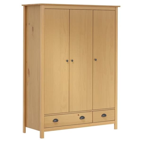 Maison Exclusive - Garderobe med 3 døre Hill 127x50x170 cm Solid fyr