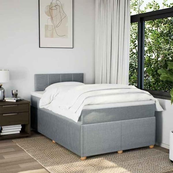 Maison Exclusive - Madras med lameller i lys grå 120x200cm Stof