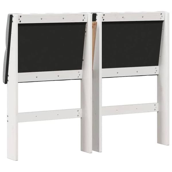 Maison Exclusive - Klädd sänggavel Ljusgrå 120 cm Massivt trä Ljusgrått